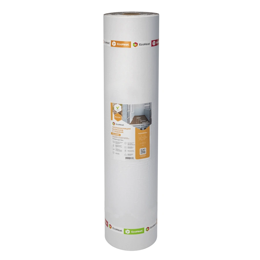 Самоклеящаяся теплоизоляция балконов и лоджий EcoHeat CLASSIC 4,5 мм