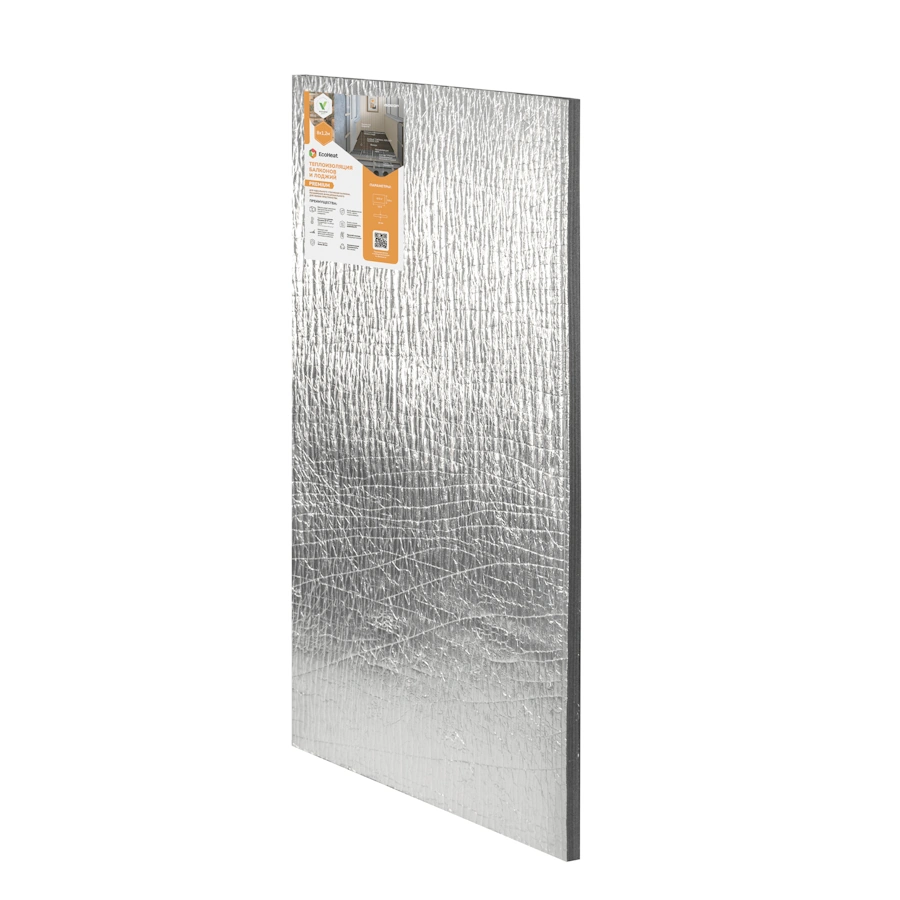 Самоклеящаяся теплоизоляция балконов и лоджий EcoHeat PREMIUM 19 мм